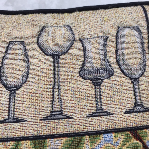 Tapestry style ‘WINE’ Pillow - Picture 3 of 8